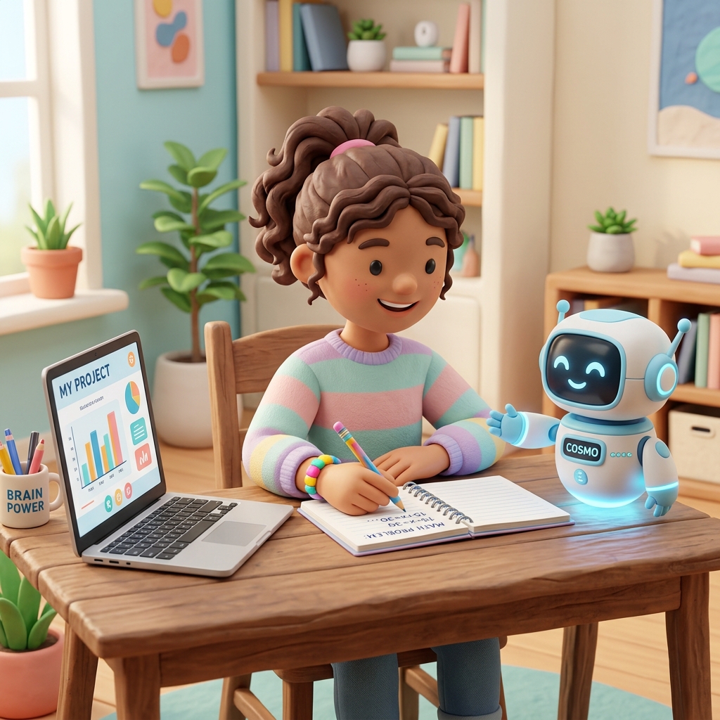 AI Study Tutor Illustration